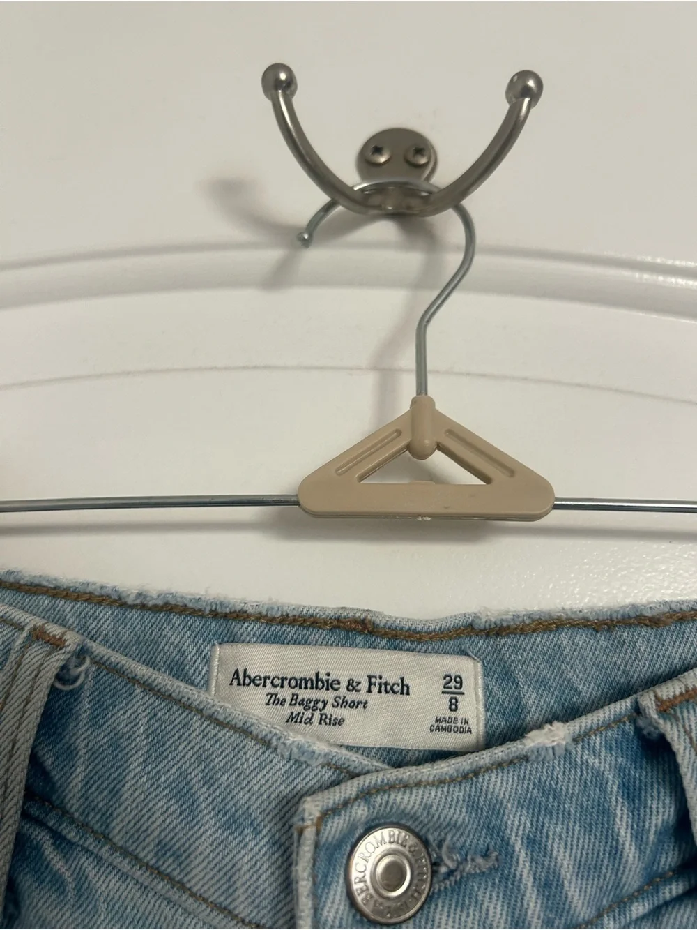 Abercrombie & Fitch The Baggy Short Mid Rise Denim Jorts Size 29/8 Chic 90s boho